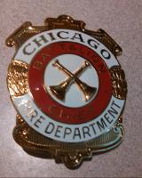 Chicago Battalion Chief Badge. Hallmarked Blackin