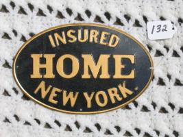 Home Insurance Company. New York, New York. Tin.