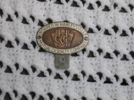 Auto Tag/Badge. Insured in Harleysville Mutual Ca