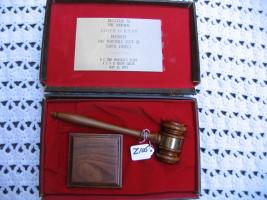 Presentation Gavel. Engraved Plate says "Presente