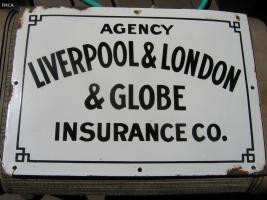 Liverpool & London & Globe insurance Co. Porcelain