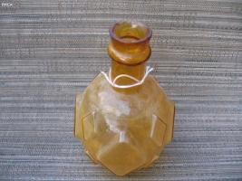 Amber Glass Grenade. Empty. HNS Etched on both s