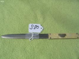Letter Opener. Lucite Handle. Writing only on on
