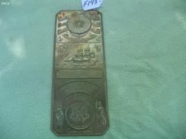 Brass Colored Advertising Cabin Door Plate. Lloyd