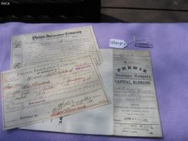 Phenix Insurance Company. 3 Pieces of Paper Adver