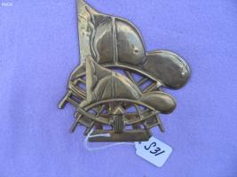 Fire Helmet Napkin Holder - Brass. Heavy. You mi