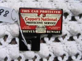 Capper's National Protective Service. Auto Tag. T