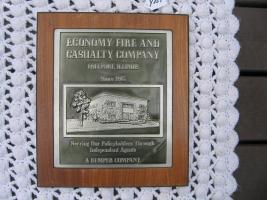 Economy Fire and Casualty Company Plaque. Freepor