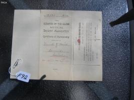 Certificate of Membership. Knights of the Globe M