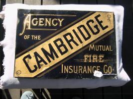Cambridge Mutual Fire Insurance Company. Tin Sign