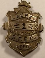 Nice Fireman├óΓé¼Γäós Badge- Laurel S.F.E. Co. (St