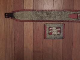 Dauntless Fire Belt. White Leather with a Scallope