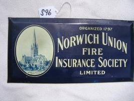 Norwich Union Fire. Great Britain. Plaque. 12x6
