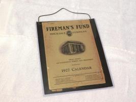 Fireman's Fund Paper Calendar. 1927. with original