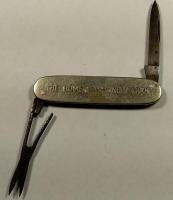 Home Insurance silver pocket knife with scissors