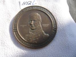 The North River Insurance Company. Brass Medallion