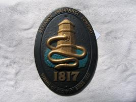 Reliance Insurance Company Reproduction Fire Mark.