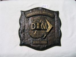 Druggists Mutual Insurance Plaque. Made by Walter