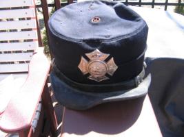 Kepi Style Fireman's Hat with Original Rain Cover.