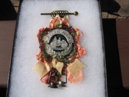 Allen No 7 Very Old Parade Ribbon. Encased in a p