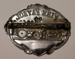Fire Patrol Badge, # 281, 2.5” wide and 2 1/8” hig