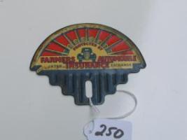 #250 Farmers Automobile Insurance Auto Tag.