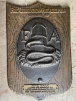 #005 Fire Association of Philadelphia Advertising Plaque. Replica of firemark used by company in 1817.