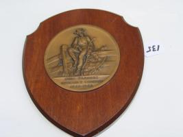 #062 Ohio Farmers Advertising Plaque. Solid Wood.