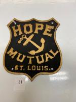 131 Firemark, U.S. Hope Mutual, St.Louis, BU286. 1858. Repainted.