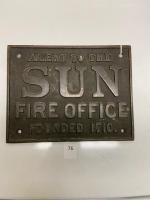 Sun Insurance London - Cast Iron Sign