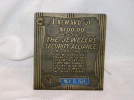 Sign, Jewelers Security